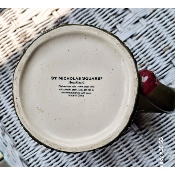 St. Nicholas Square Moose Mug Ceramic Holiday-Themed 3D Design Dishwasher & Micr - Picture 5 of 5